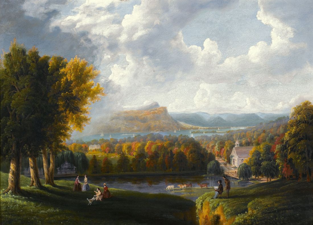 Painting of Hudson River in 1866.